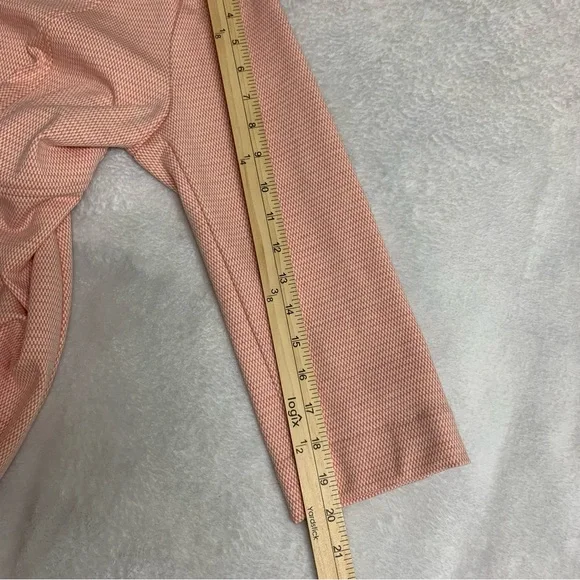 CAbi Take 5 Long Topper Jacket Coat Pink Tweed Button Front Sz M Career Stretch - Picture 15 of 15